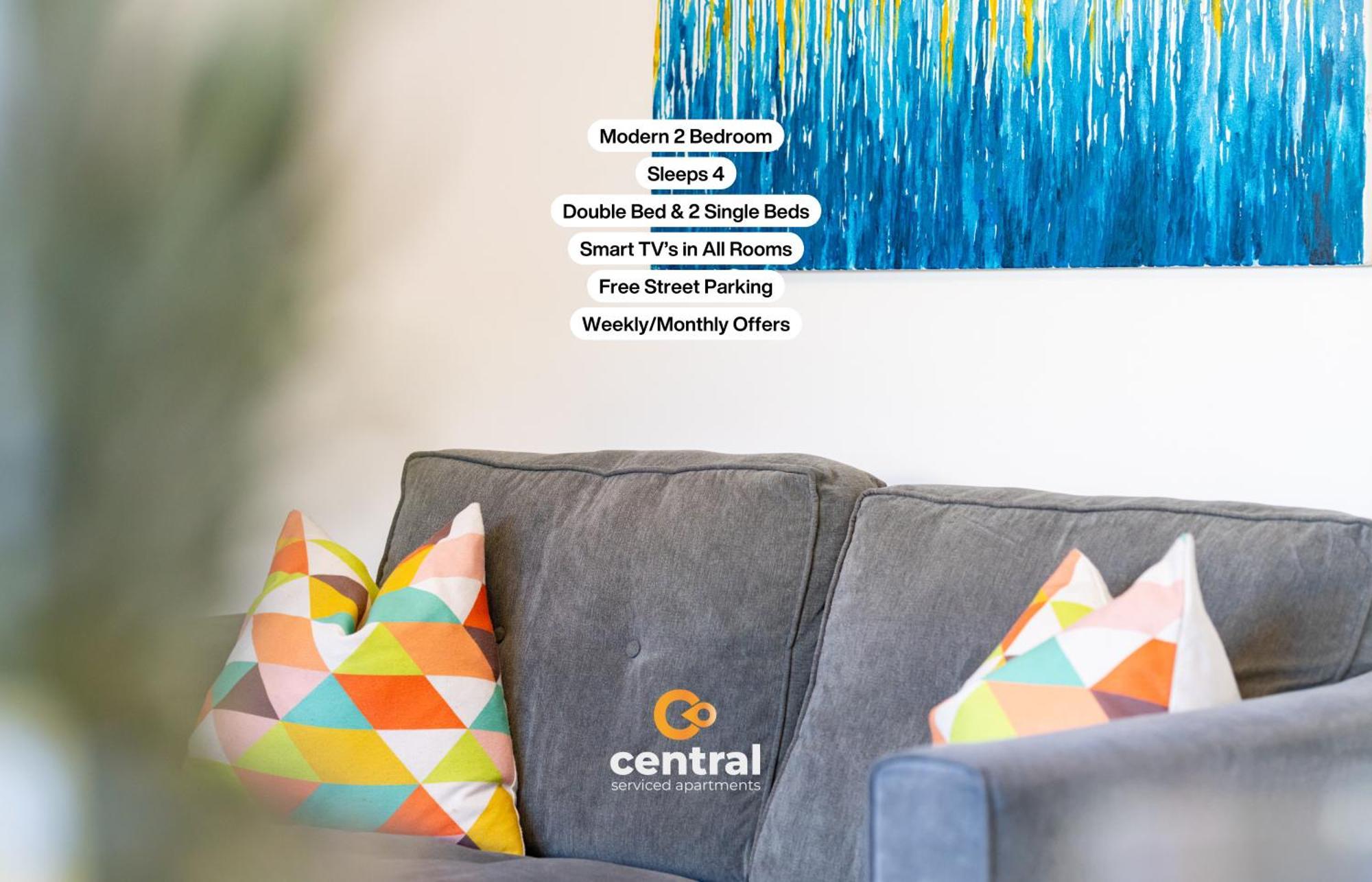 Central Serviced Apartments - 2 Bedroom - Free Street Parking - Fast Wifi - Smart Tvs In All Rooms - Ground Level - Family Neighbourhood - 3 X Double Beds - Heating 24-7 - Trade Stays - Weekly & Monthly Offers Dundee Luaran gambar
